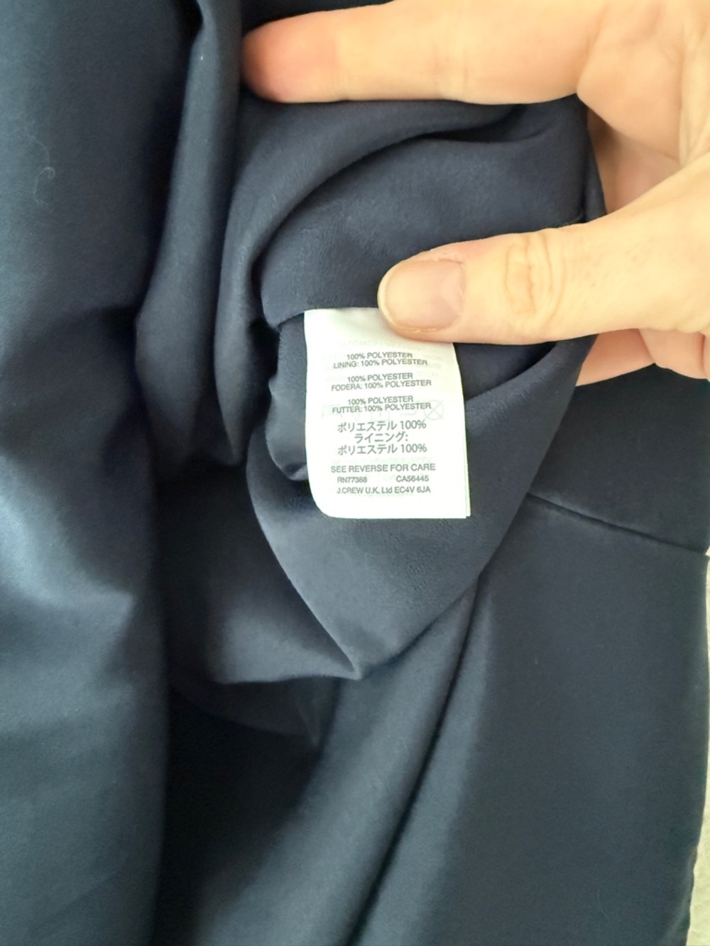 J.Crew Navy Polka Dot Stretch-Waist Midi Skirt - 4 - Like New - Picture 6 of 8